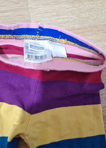 Renkli Bağlama Desenli Kız Taytı - Görsel 3