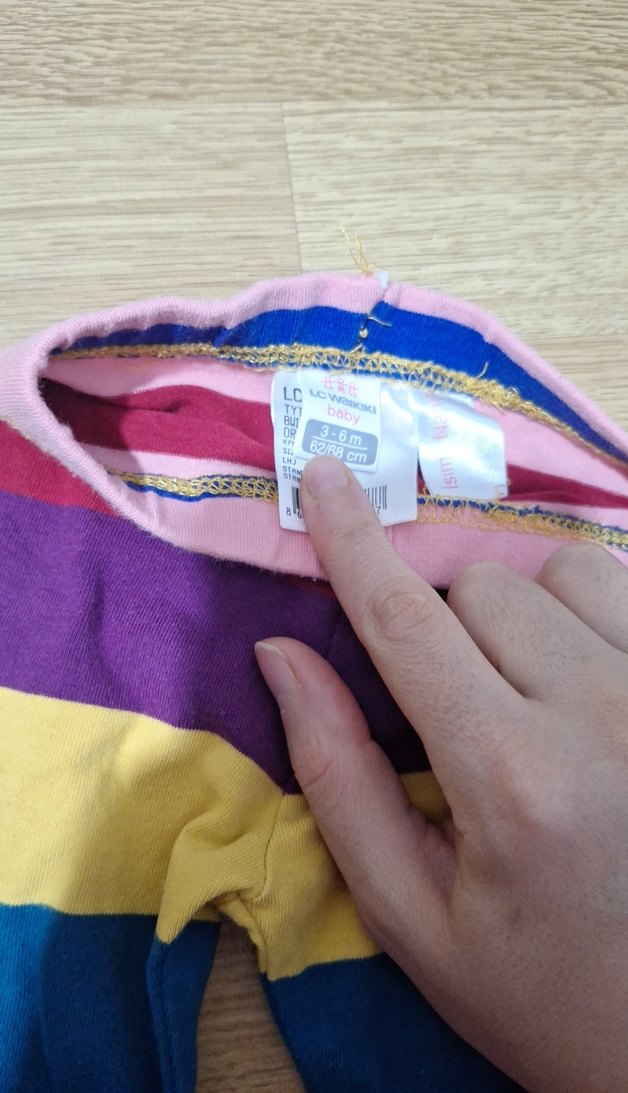 Renkli Bağlama Desenli Kız Taytı - Görsel 2