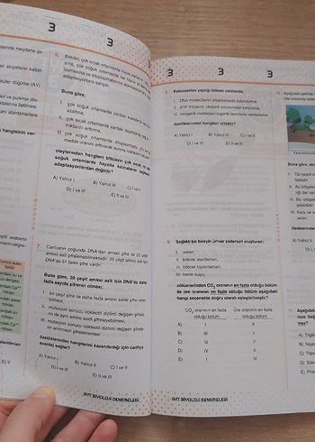 AYT Biyoloji Denemeleri - Görsel 2