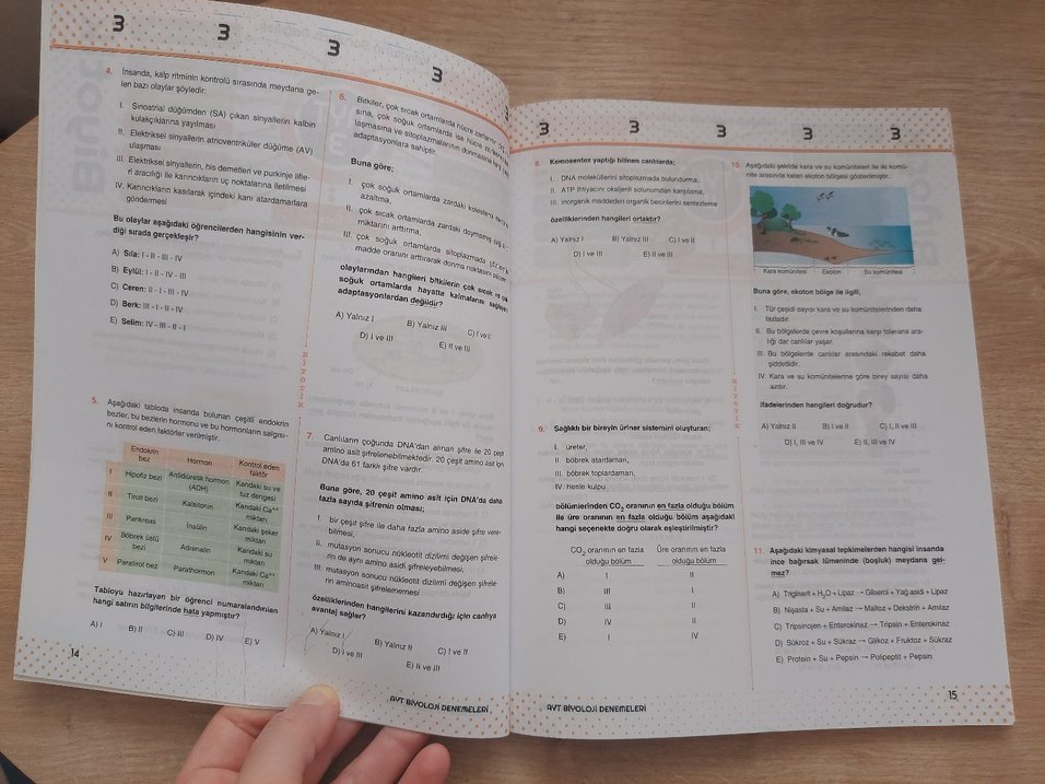 AYT Biyoloji Denemeleri - Görsel 2