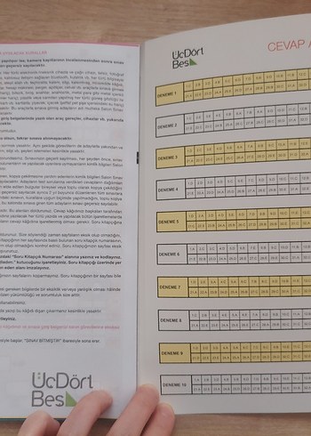 ÜÇ DÖRT BEŞ Yayınları 10 Adet TYT Matematik Deneme Kitabı - Görsel 4