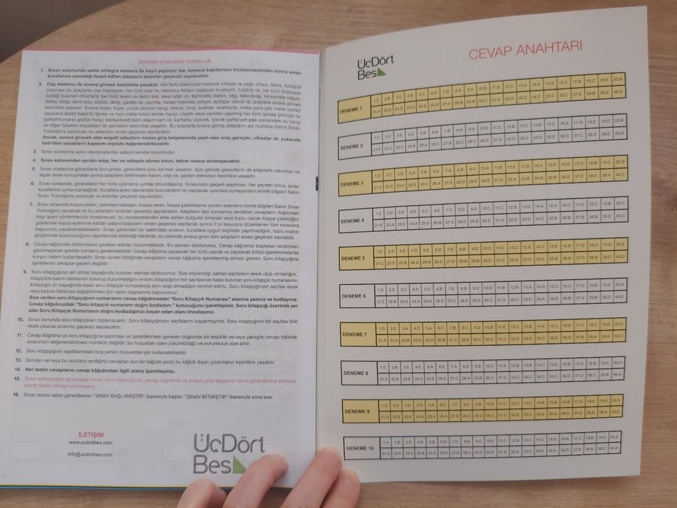 ÜÇ DÖRT BEŞ Yayınları 10 Adet TYT Matematik Deneme Kitabı - Görsel 4