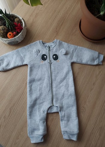 Gri Bebek Polar Tulum - Görsel 3