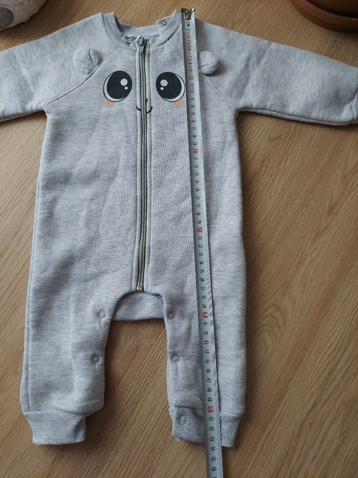 Gri Bebek Polar Tulum - Görsel 5