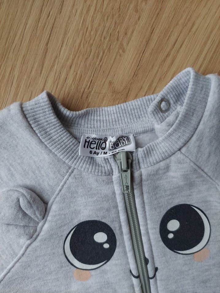 Gri Bebek Polar Tulum - Görsel 2