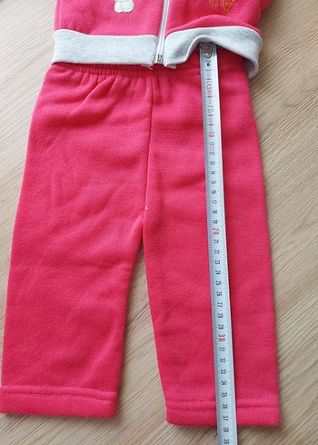 Pembe Nakışlı Örgü Bebek Kız Takımı - Görsel 4