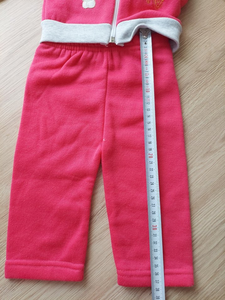 Pembe Nakışlı Örgü Bebek Kız Takımı - Görsel 4