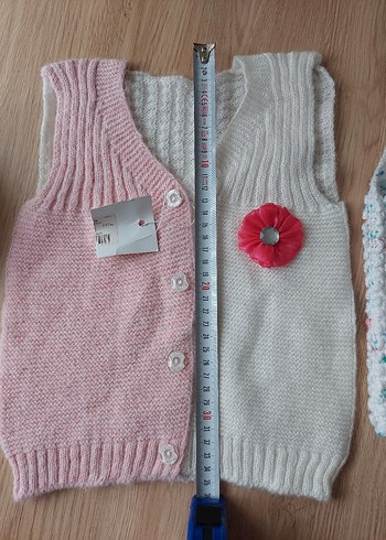 Kız Bebek Triko Süveter ve Yelek - Görsel 6