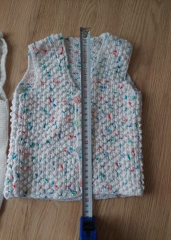 Kız Bebek Triko Süveter ve Yelek - Görsel 5