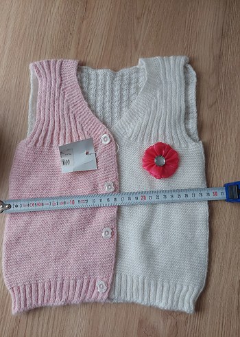 Kız Bebek Triko Süveter ve Yelek - Görsel 8