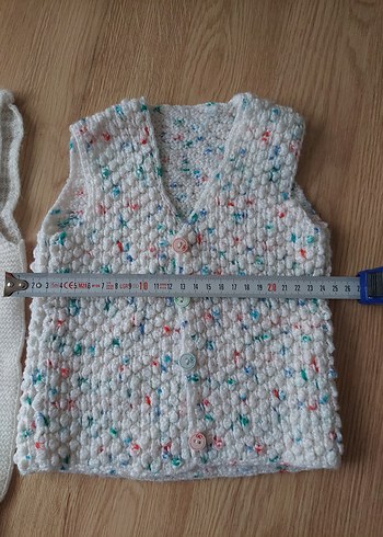 Kız Bebek Triko Süveter ve Yelek - Görsel 7