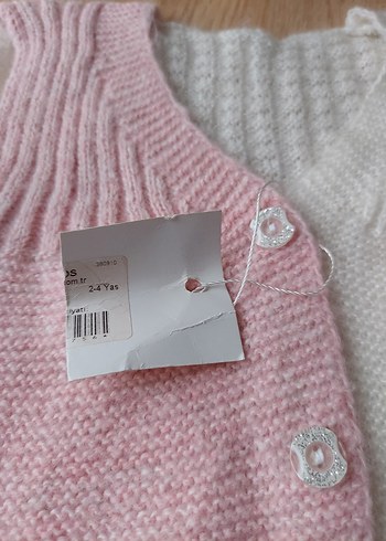 Kız Bebek Triko Süveter ve Yelek - Görsel 3