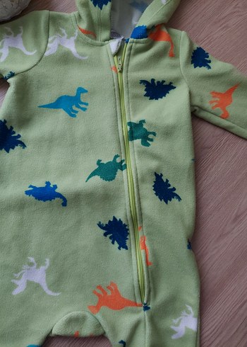 Kapüşonlu  Fermuarlı Kışlık Bebek Tulum - Görsel 2