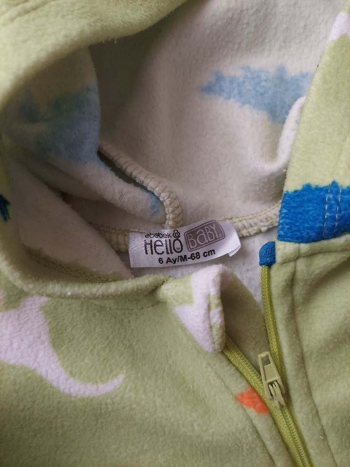 Kapüşonlu  Fermuarlı Kışlık Bebek Tulum - Görsel 3