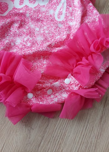 Pembe Fırfırlı Barbie zıbın - Görsel 2