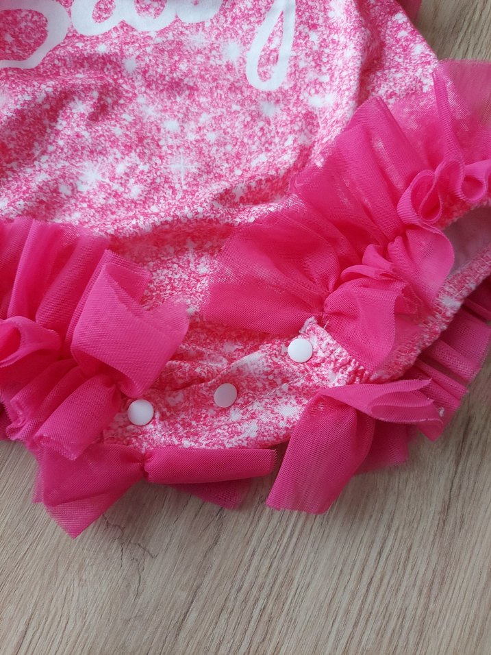 Pembe Fırfırlı Barbie zıbın - Görsel 2