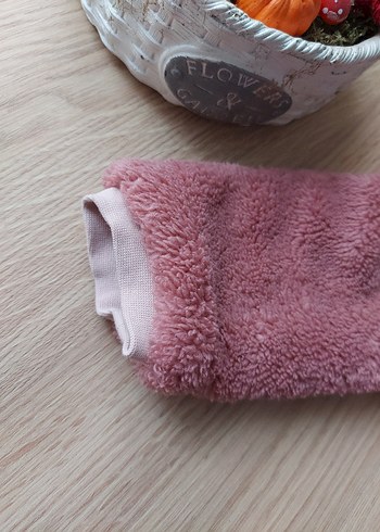 Kız Çocuk Kapüşonlu Pembe Kürklü Mont - Görsel 3