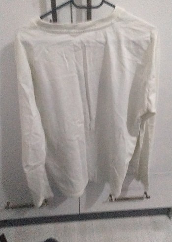 Beyaz Baskılı erkek Sweatshirt - Görsel 2