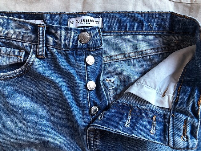 xs Beden Pull and Bear Boyfriend Düğme Detaylı Jean
