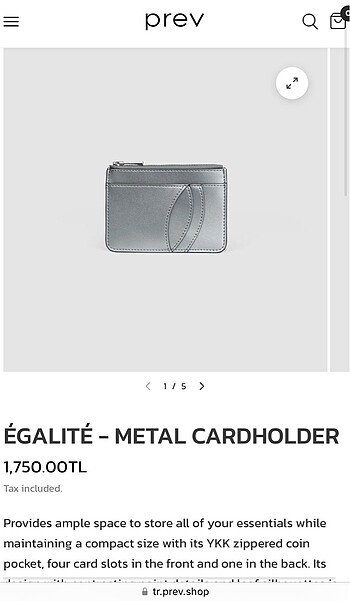 Vakkorama Prev Egalite Metal Kartlık Cüzdan