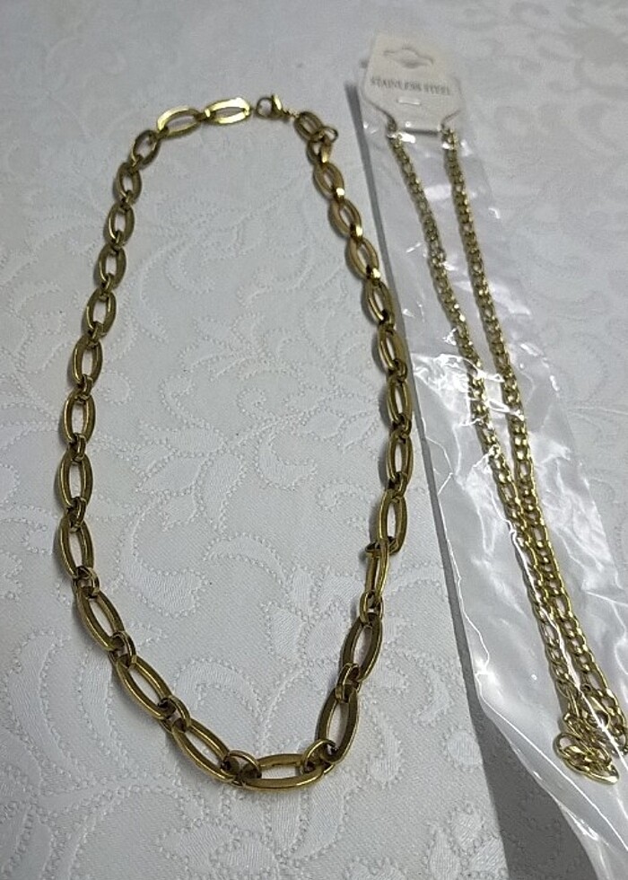 2 adet zincir kolye  - Görsel 3