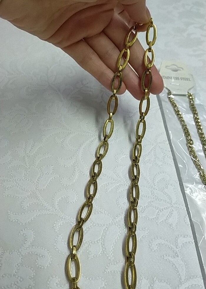 2 adet zincir kolye  - Görsel 5