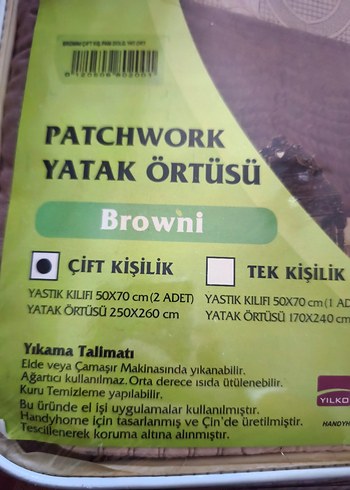 Kahverengi Düz Yatak Örtüsü - Görsel 2