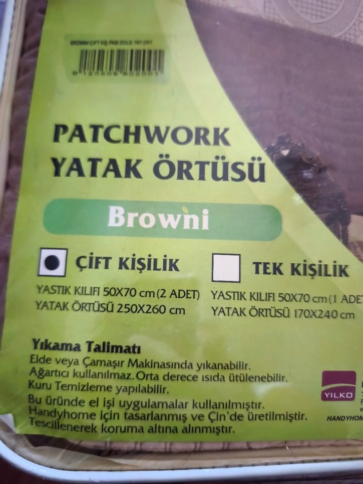 Kahverengi Düz Yatak Örtüsü - Görsel 2