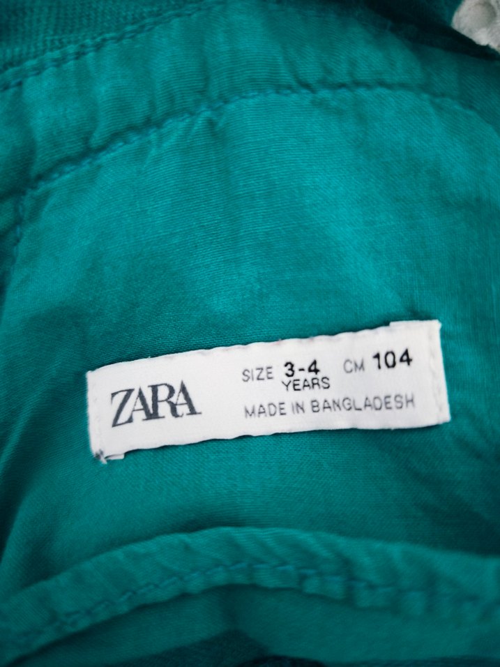 Kız Çocuk Turkuaz Düğmeli Tulum#zara - Görsel 4