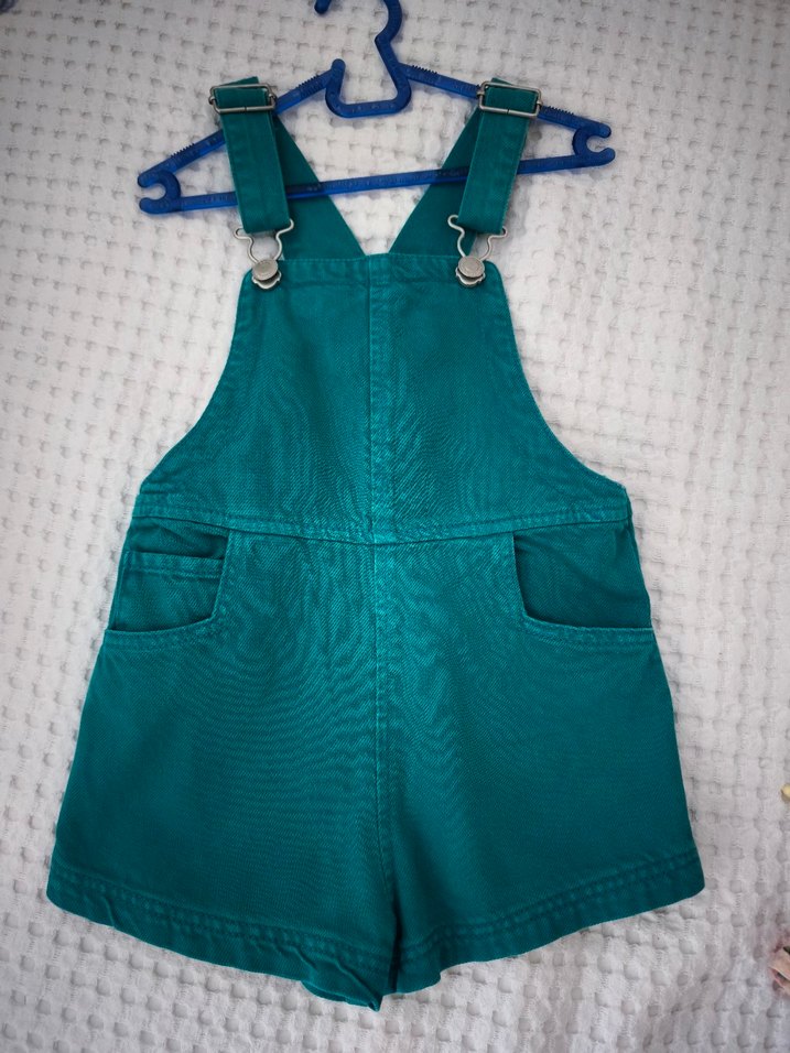 Kız Çocuk Turkuaz Düğmeli Tulum#zara - Görsel 2