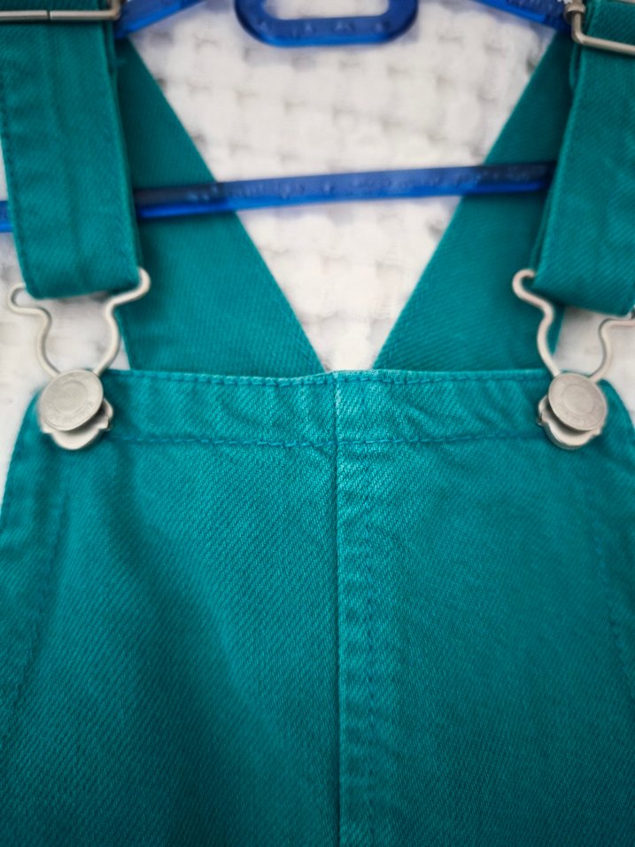 Kız Çocuk Turkuaz Düğmeli Tulum#zara - Görsel 3