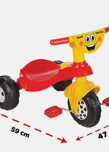 Beden Pilsan Renkli Sarı Çocuk Üç Tekerlekli Bisiklet