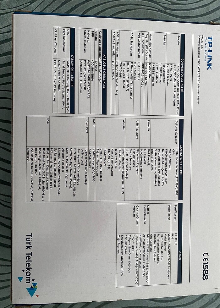 Türk Telekom Tplink modem - Görsel 2