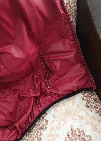 siyah ve kırmızı erkek çocuk Midi Kışlık Mont Kapüşonlu - Görsel 5