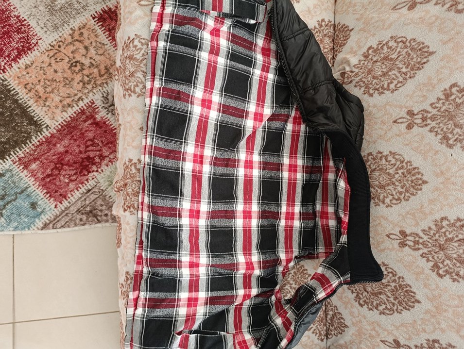 Dik Yaka Fermuarlı Erkek siyah şişme yelek - Görsel 2