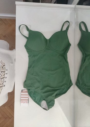 Yeşil Strappy Kadın Mayo beden m yeni