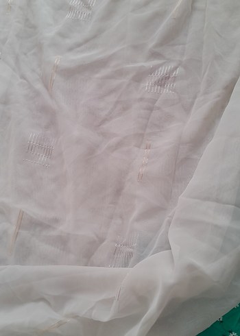 Beyaz Bohem Tarzı Düz Tül Perde - Görsel 4