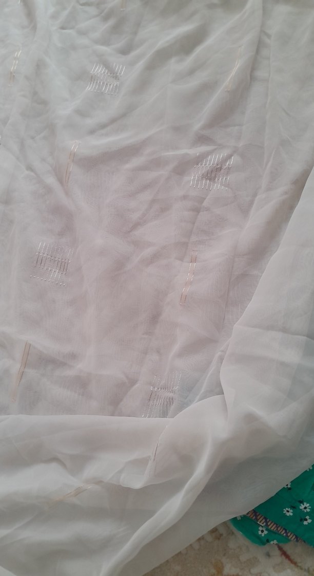 Beyaz Bohem Tarzı Düz Tül Perde - Görsel 4