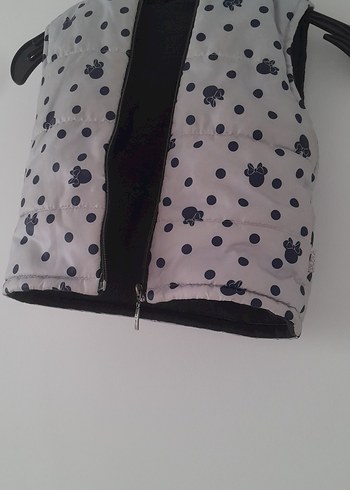 Kız Çocuk Gri Baskılı Fermuarlı Yelek - Görsel 2