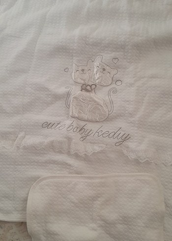 Nakışlı Keten Bebek Uyku Seti - Görsel 2