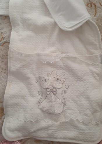 Nakışlı Keten Bebek Uyku Seti - Görsel 6