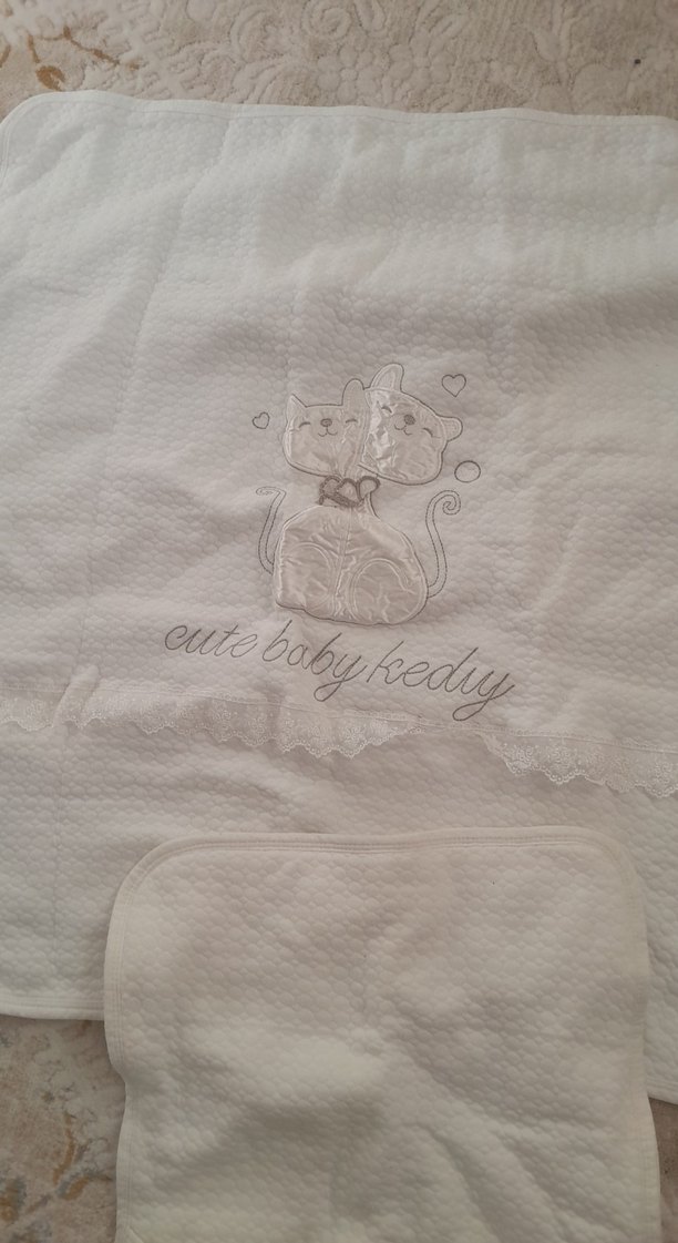Nakışlı Keten Bebek Uyku Seti - Görsel 2