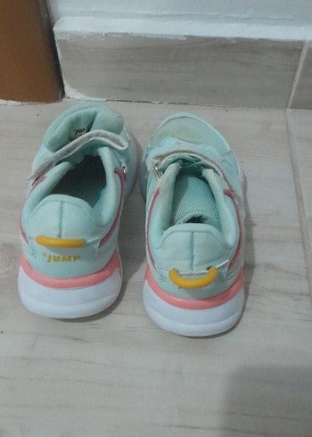 Kız Çocuk Turkuaz Spor Ayakkabı Velcro - Görsel 3