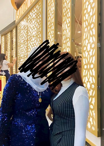 Siyah Simli Halter Yaka Uzun Abiye Elbise