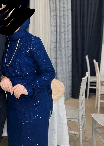 Abiye Kürk Detaylı Siyah Uzun Abiye Elbise
