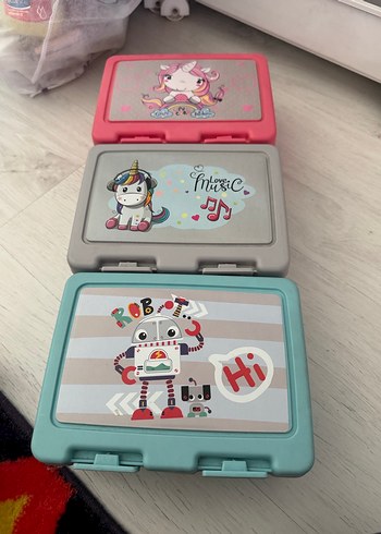 Bölmeli Turkuaz Yemek Kabı ve Çatal Kaşık - Görsel 2