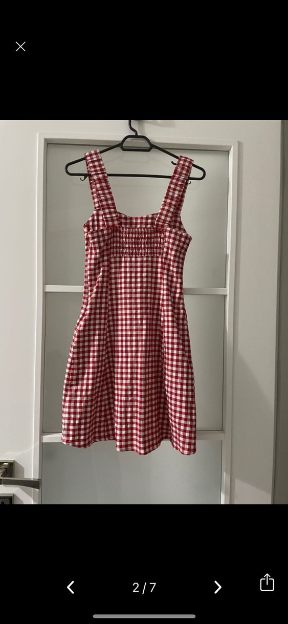 Kırmızı Ekose anna taylor joy mini elbise - Görsel 4