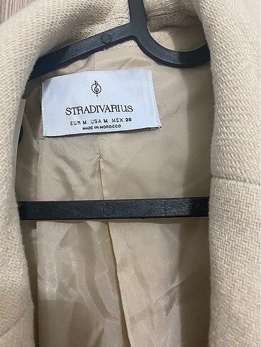 m Beden ten rengi Renk Stradivarius astarlı kaban