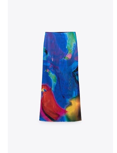 Zara Desenli Tül Etek