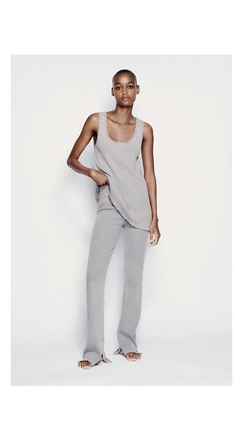 Zara Soluk Efektli Fitilli Pantolon